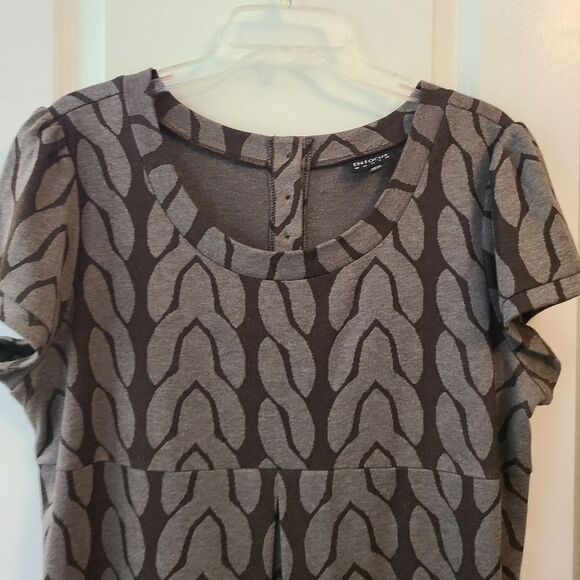 Enfocus Knit Stretch Plus Pullover Brown Dress - Picture 3 of 8